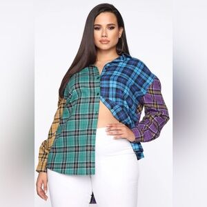 FASHION NOVA CURVE FLANNEL SHIRT
